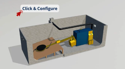 Pellet heating configurator
